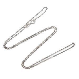 Estate Sterling Silver 925 0.8mm Cable Chain Necklace 18"